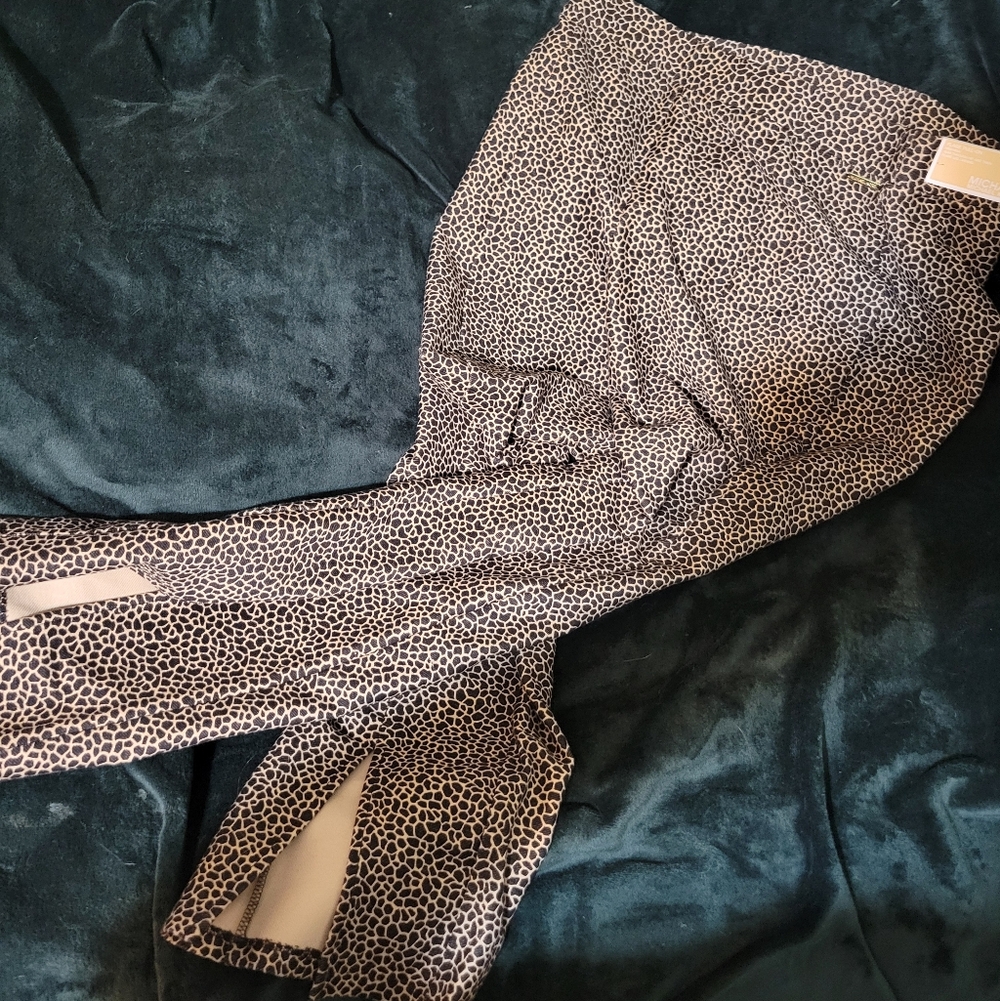 Chic Animal Print Stretch Slacks